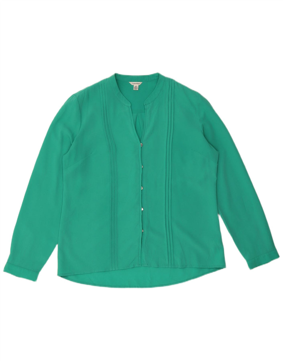 Bluză cămașă pentru femei Calvin Klein UK 16 Poliester verde mare