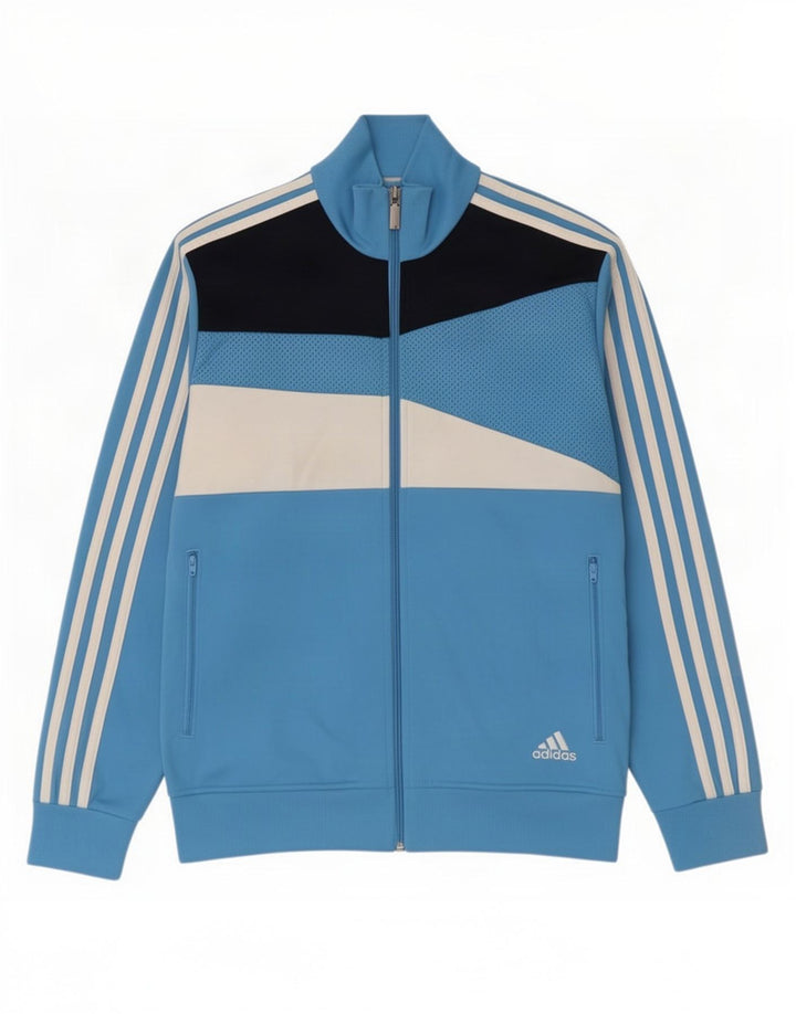 Jachetă de trening pentru băieți Adidas 13-14 ani, albastru, poliester