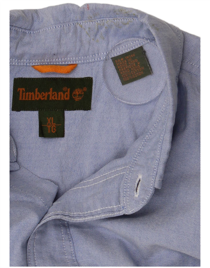 Cămașă pentru bărbați Timberland XL, bumbac albastru