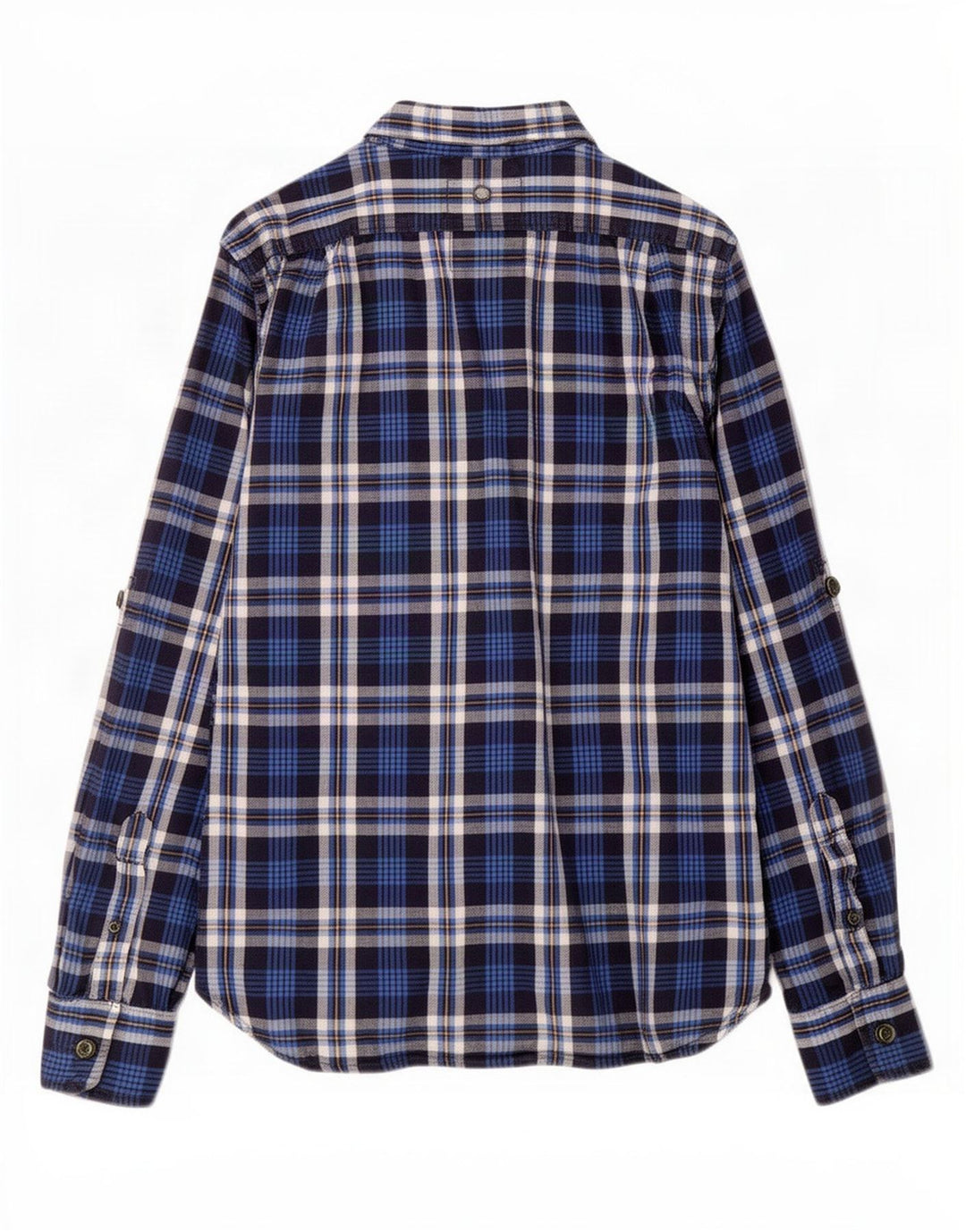 Cămașă de flanel pentru bărbați Superdry, din bumbac cu carouri, albastru bleumarin