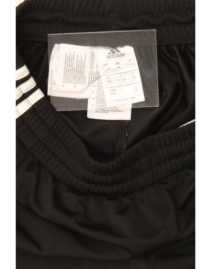 ADIDAS Boys Tracksuit Trousers 11-12 Years  Black Polyester Vintage Adidas and Second-Hand Adidas from Messina Hembry 