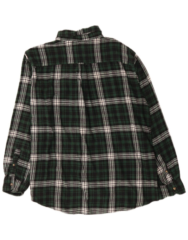 Cămașă de flanel pentru bărbați Chaps XL, bumbac cu carouri verde