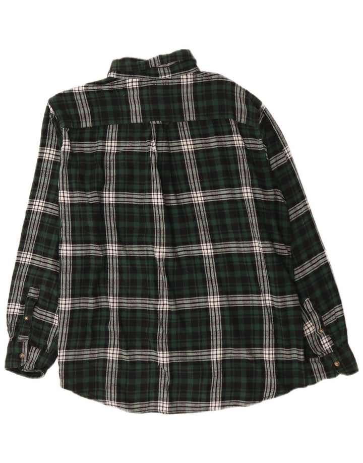 Cămașă de flanel pentru bărbați Chaps XL, bumbac cu carouri verde