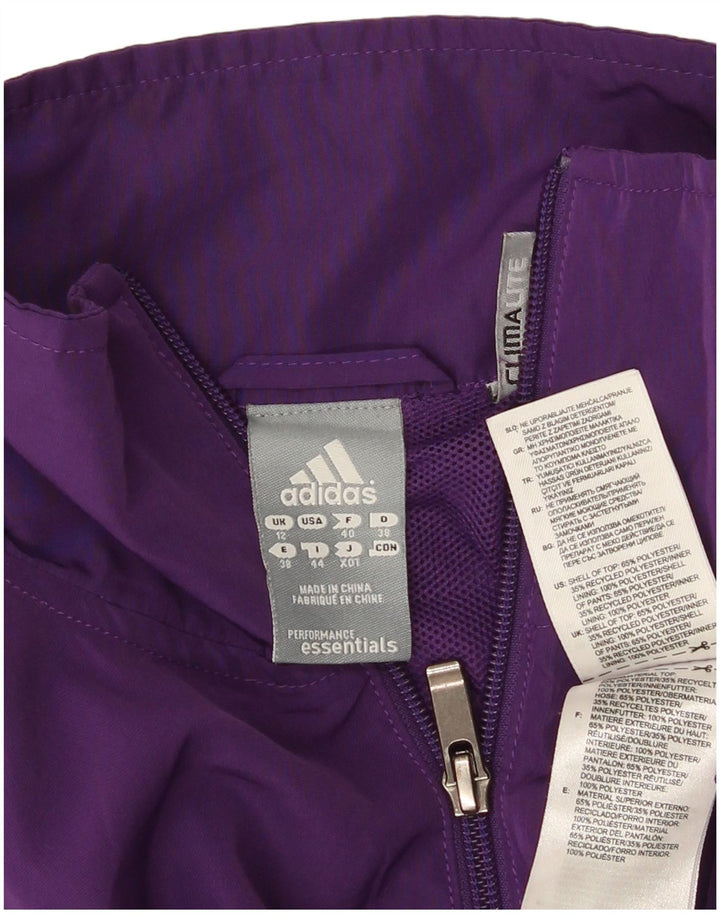 Jachetă de top pentru trening Climalite pentru femei Adidas UK 12 Poliester violet mediu