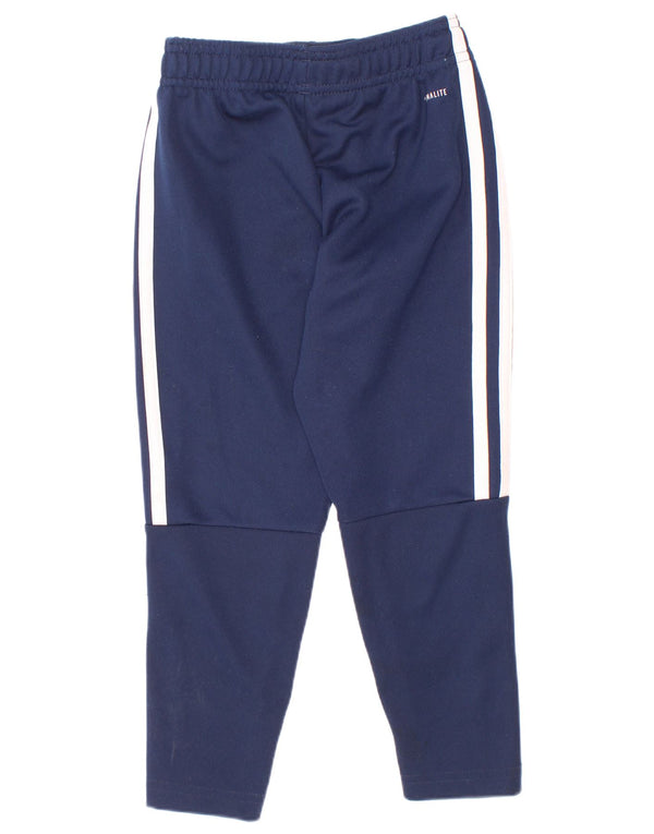 Pantaloni de trening Adidas Climalite pentru baieti 3-4 ani poliester bleumarin