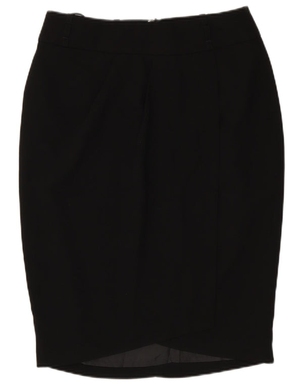 Fusta creion pentru femei Marks & Spencer UK 12 Medium W30 Poliester negru