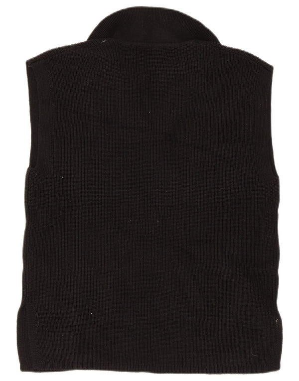 Marks & Spencer Womens Vest Tank Top UK 14 Medium Black Bumbac