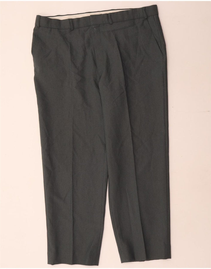 Pantaloni chino drepți pentru bărbați Marks & Spencer L40 L29 poliester gri