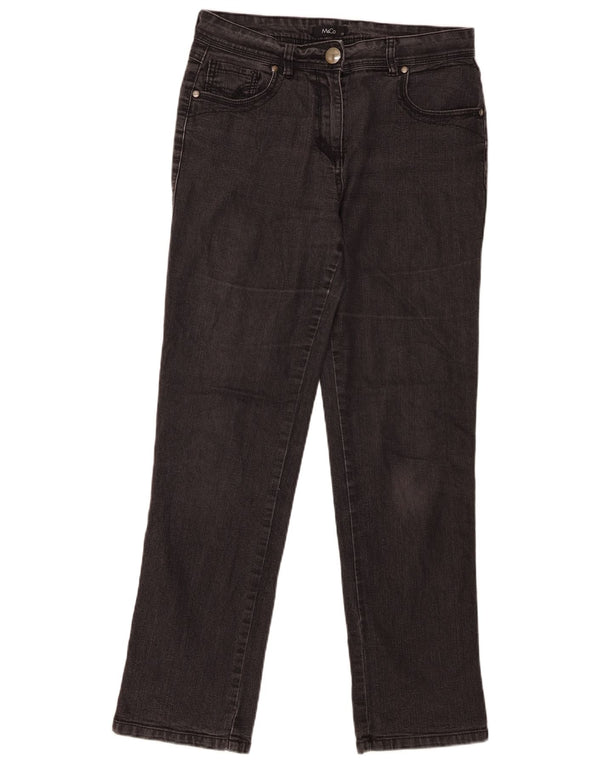 Blugi drepti pentru femei M&Co UK 12 Medium W30 L30 Gri