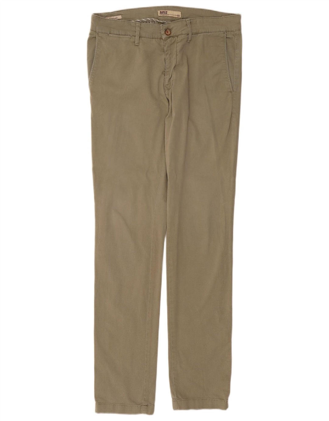 Pantaloni chino obișnuiți pentru bărbați RIFLE Slim Fit L31 L33 bumbac verde