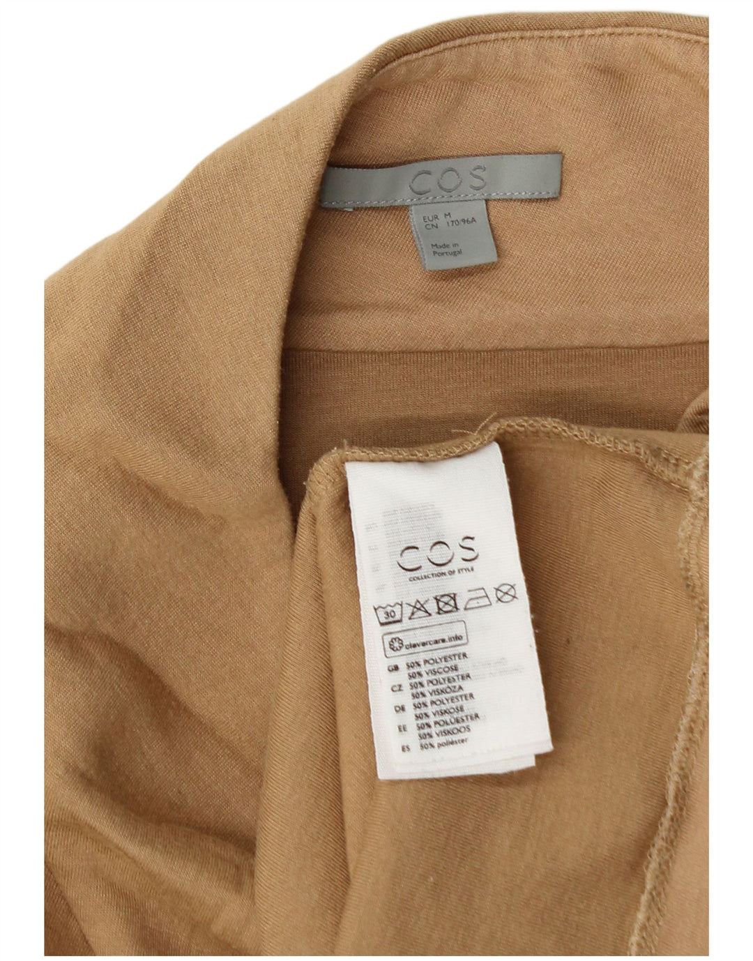 Cos Top pentru femei cu mânecă lungă UK 14 Medium Bej Poliester