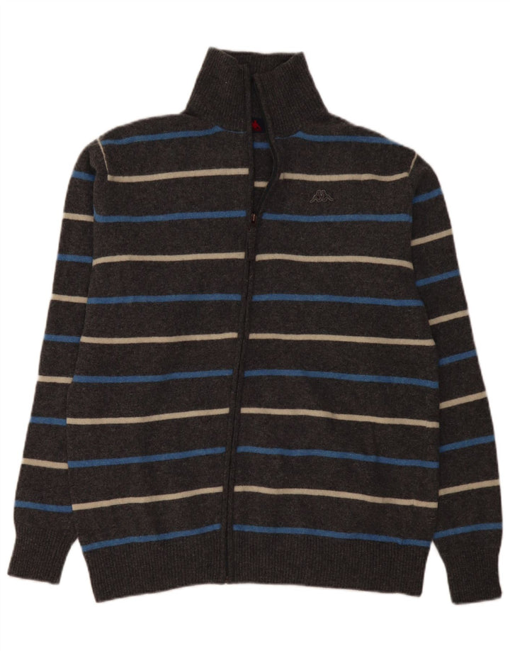 Pulover cardigan pentru bărbați Kappa 2XL Lână cu dungi gri