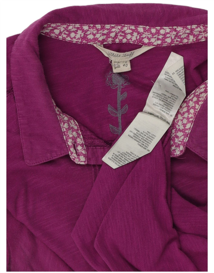 Cămașă cu mânecă scurtă pentru femei White Stuff UK 12 Bumbac violet mediu