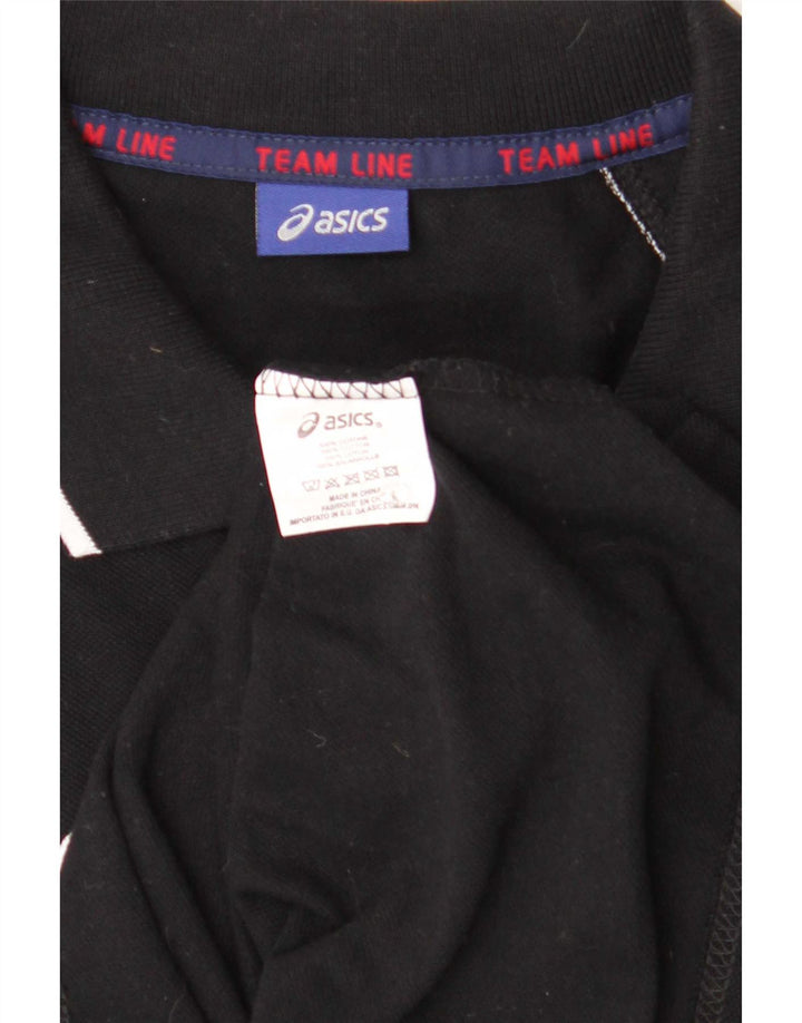 Tricou polo pentru bărbați Asics XL bumbac negru