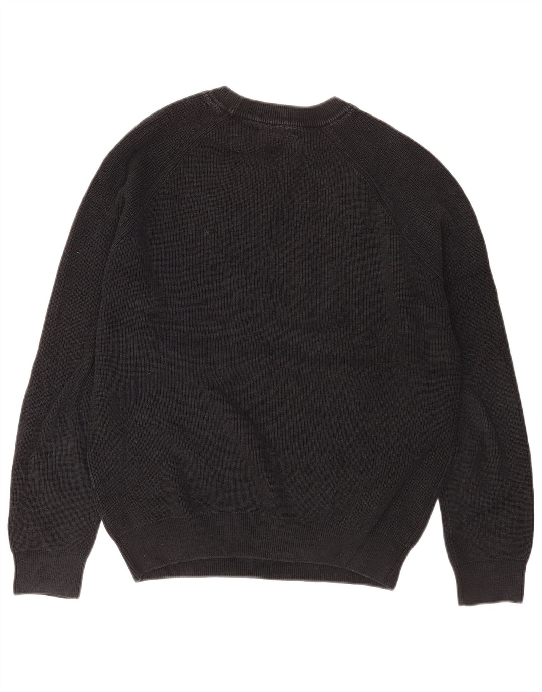 Pulover pentru bărbați Zara, cu gât crew, bumbac mediu negru
