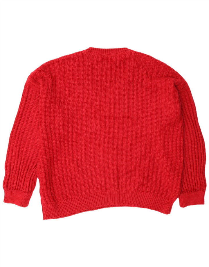 Marks & Spencer Pulover supradimensionat cu decolteu în V pentru femei UK 16 Large Red