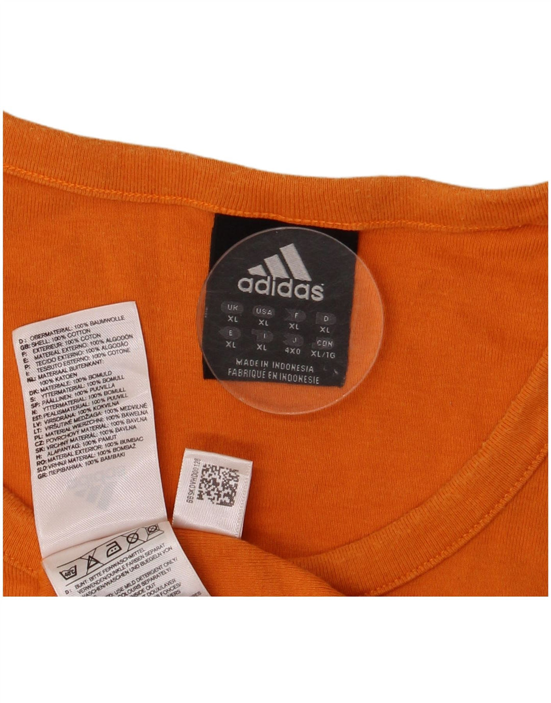 Vesta grafică pentru bărbați Adidas XL, bumbac portocaliu