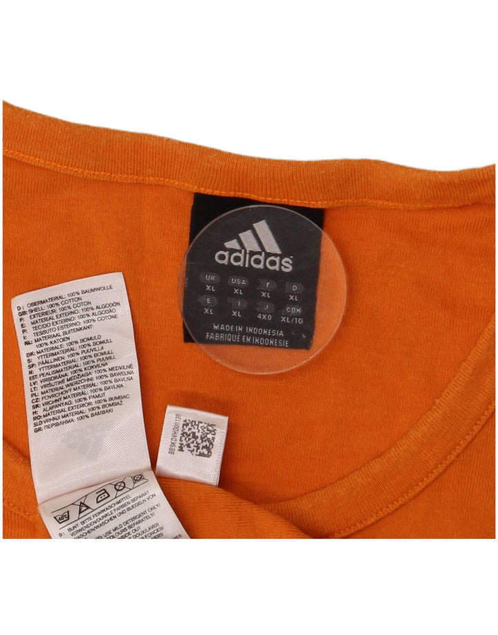 Vesta grafică pentru bărbați Adidas XL, bumbac portocaliu