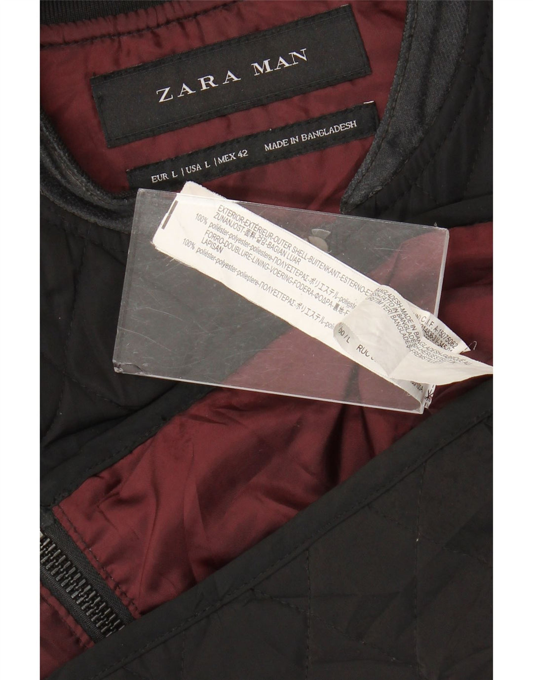 Gilet matlasat pentru bărbați Zara UK 40, mare, negru, poliester