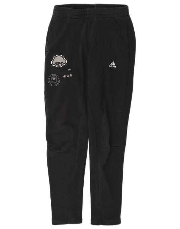 Pantaloni de trening cu grafic pentru băieți Adidas 11-12 ani, negru