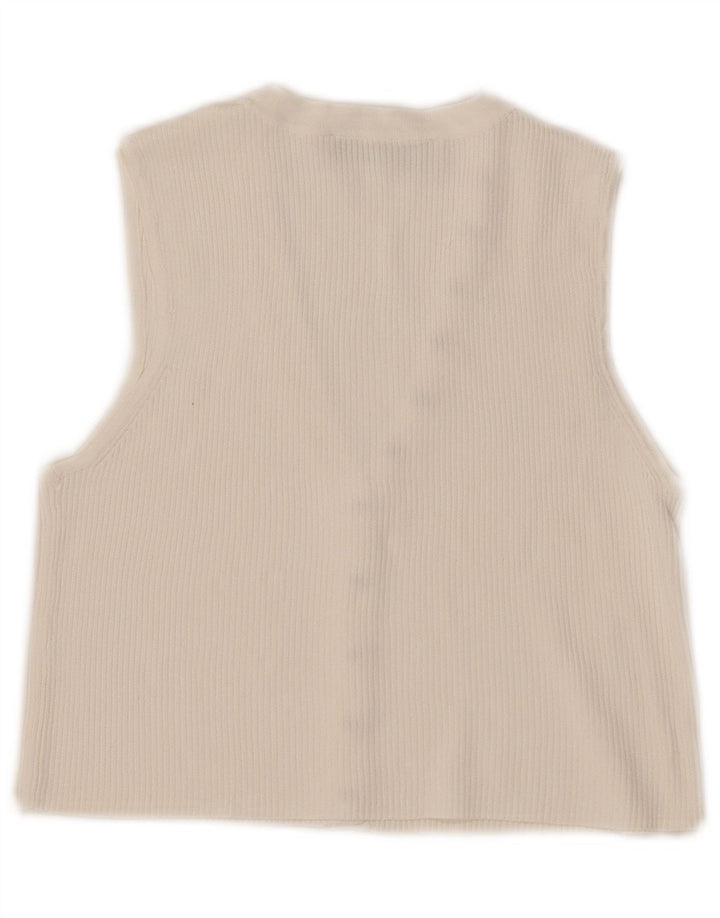 Crop Top fără mâneci pentru femei Zara UK 10 Small White