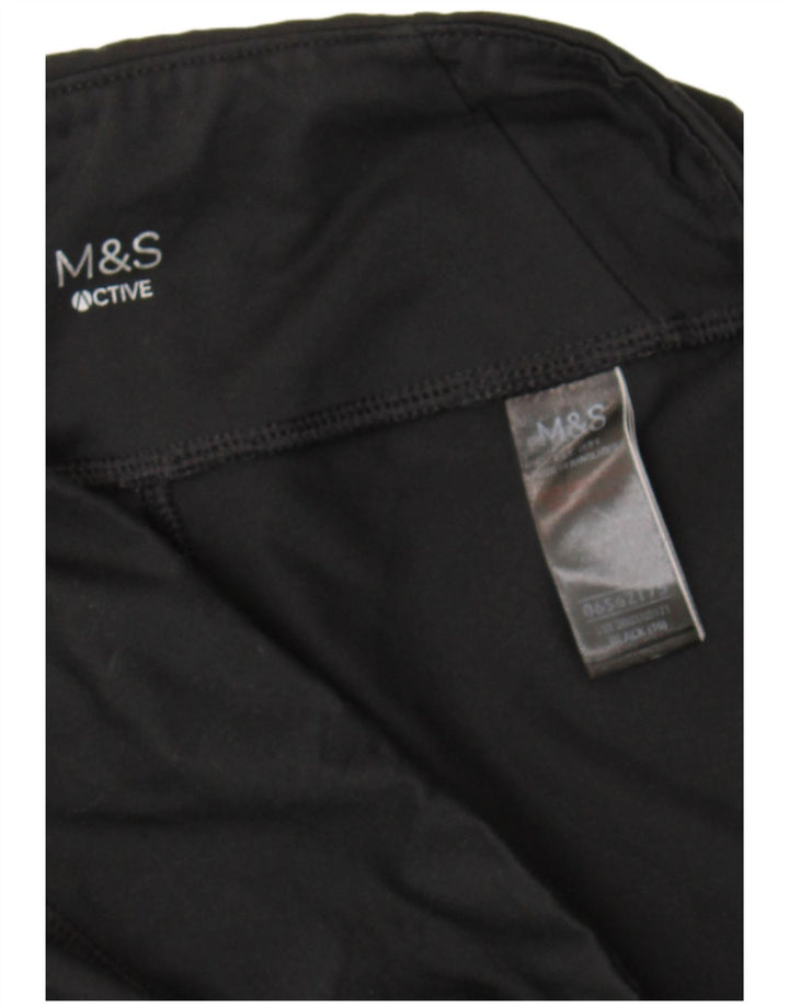 Leggings Capri pentru femei Marks & Spencer UK 16 Sport mare din poliester negru