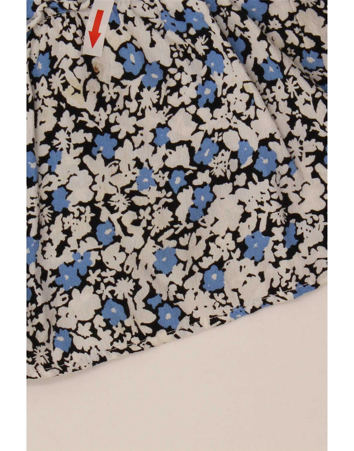 Pantaloni de damă Zara Mici W26 Viscoză Florală Multicoloră