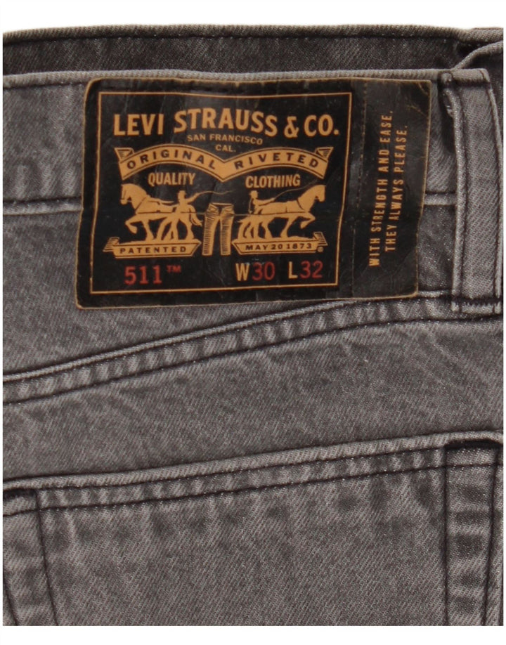 Blugi 511 slim pentru bărbați LEVI'S W30 L32 bumbac gri