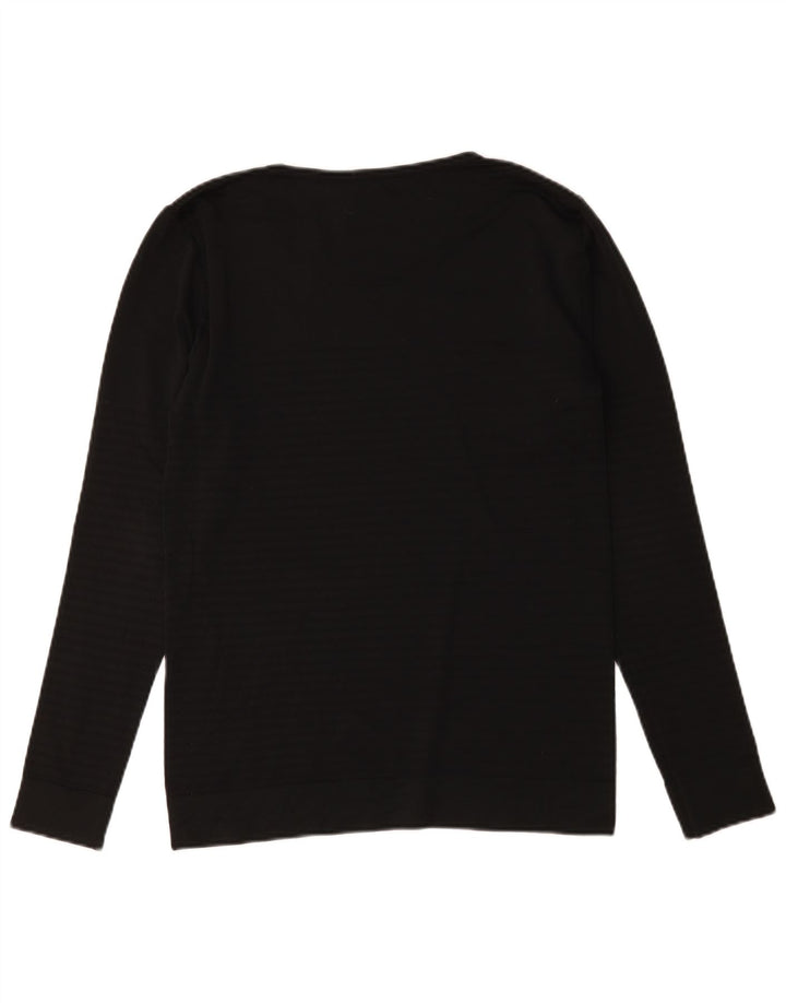 Nike pentru bărbați Dri Fit Top cu mânecă lungă, poliester mediu negru
