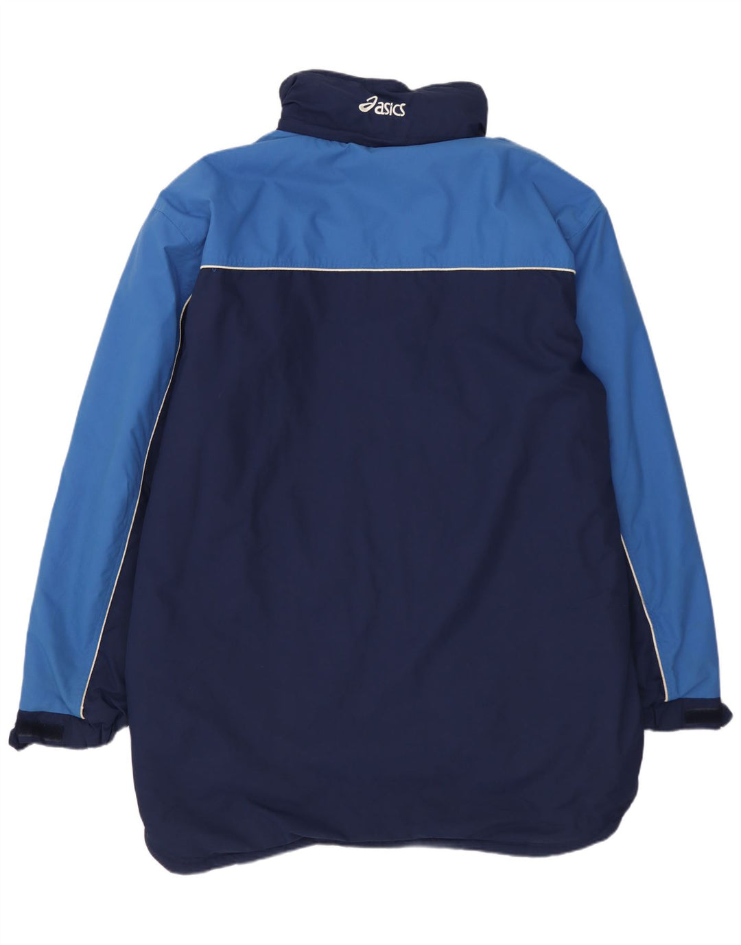 Jachetă de vânt pentru bărbați Asics UK 40 mare, albastru bleumarin, nailon color bloc