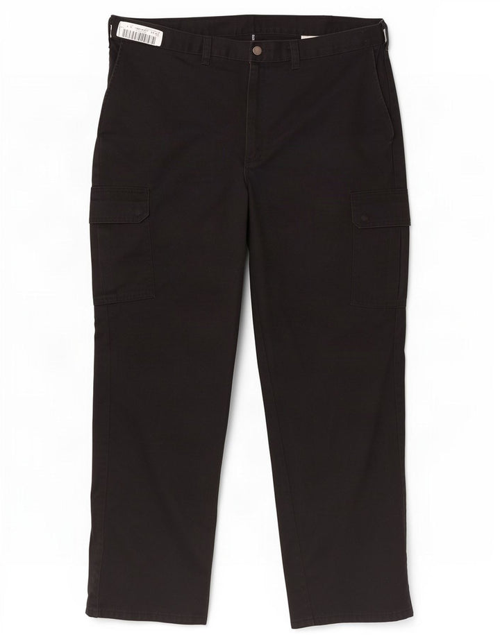 Pantaloni cargo drepti pentru bărbați Dickies W42 L32 poliester negru