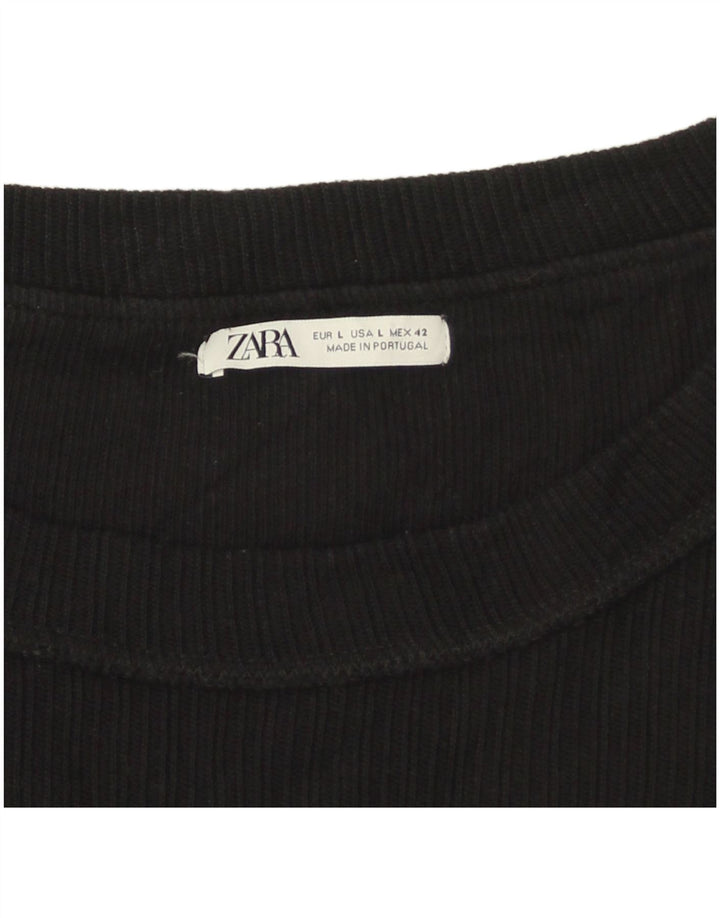 Tricou grafic pentru bărbați Zara Top mare negru