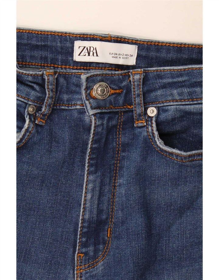 Blugi evazați pentru femei Zara EU 34 2XS L24 L32 Albastru
