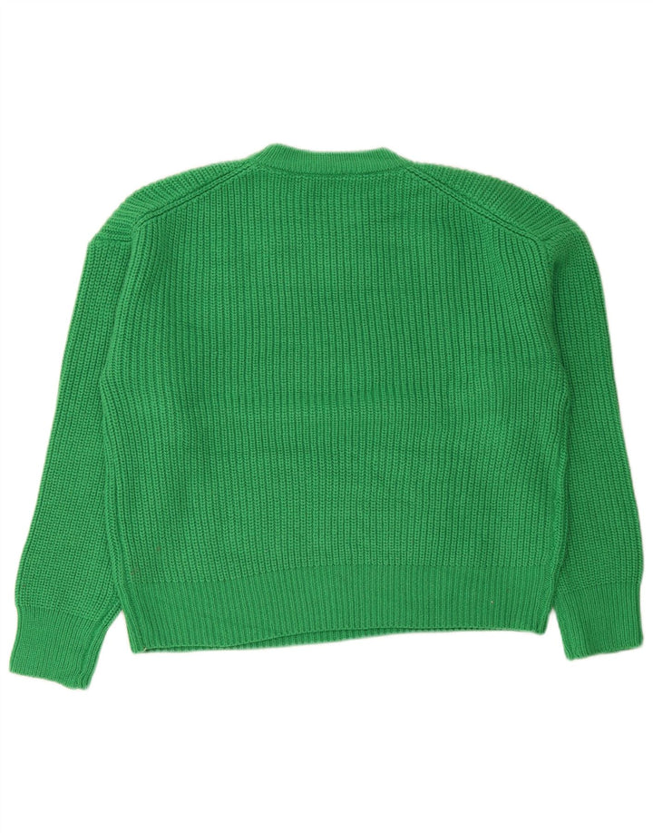 Pulover supradimensionat pentru femei Zara, cu gâtul turn, UK 14, verde mediu acrilic