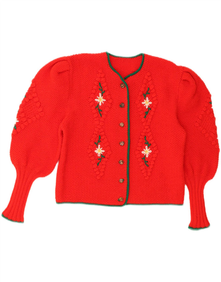 Pulover Cardigan Vintage pentru femei UK 14 Large Red