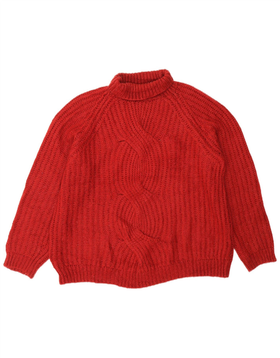 Pulover pentru femei Massimo Dutti cu gât rulat UK 14 Medium Burgundy Acrilic