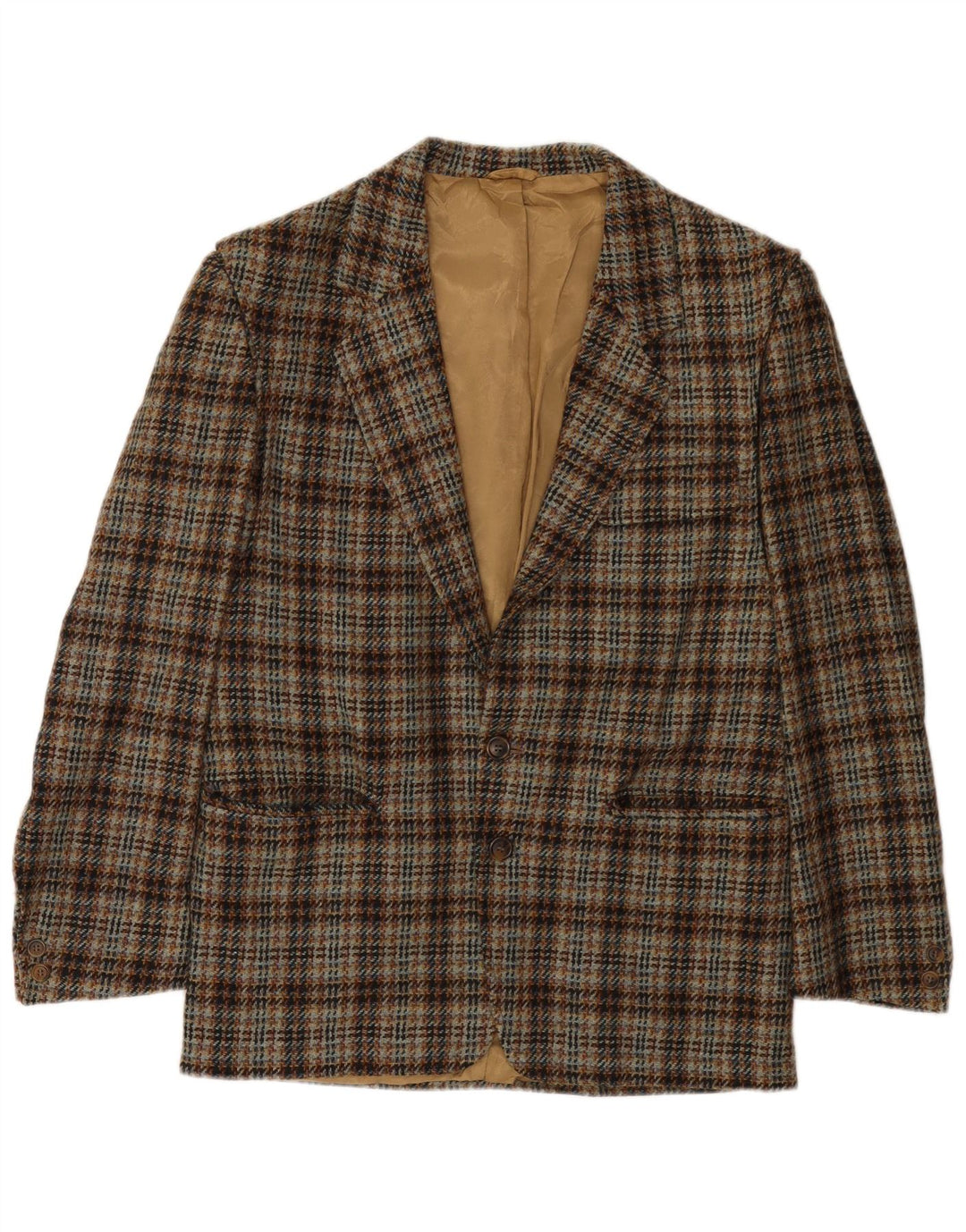 Jachetă vintage pentru bărbați cu 2 nasturi IT 44 XS Lână picior de găină bej