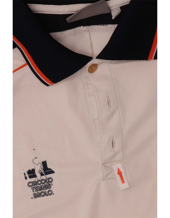 Tricou polo pentru bărbați Lotto, mare, alb, din poliester