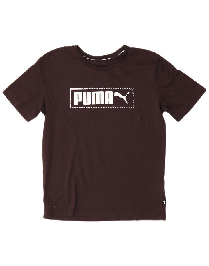 Tricou grafic Puma pentru bărbați Top mic bumbac negru