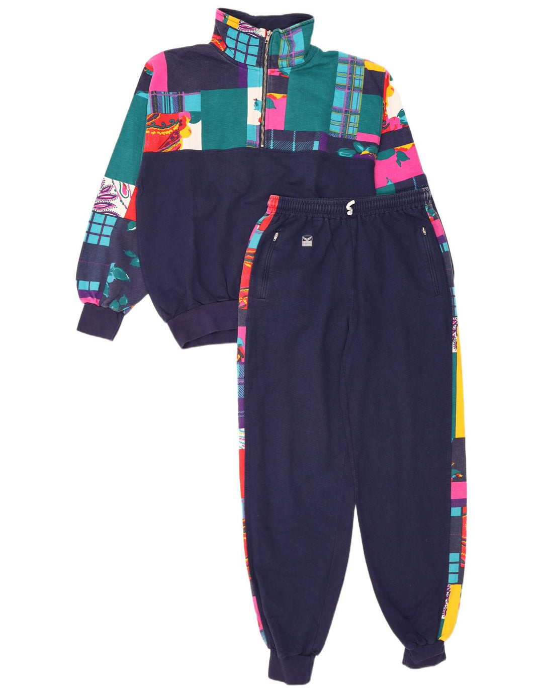 Trening pentru femei TRIGEMA UK 14 Medium Bluemarin Patchwork Bumbac