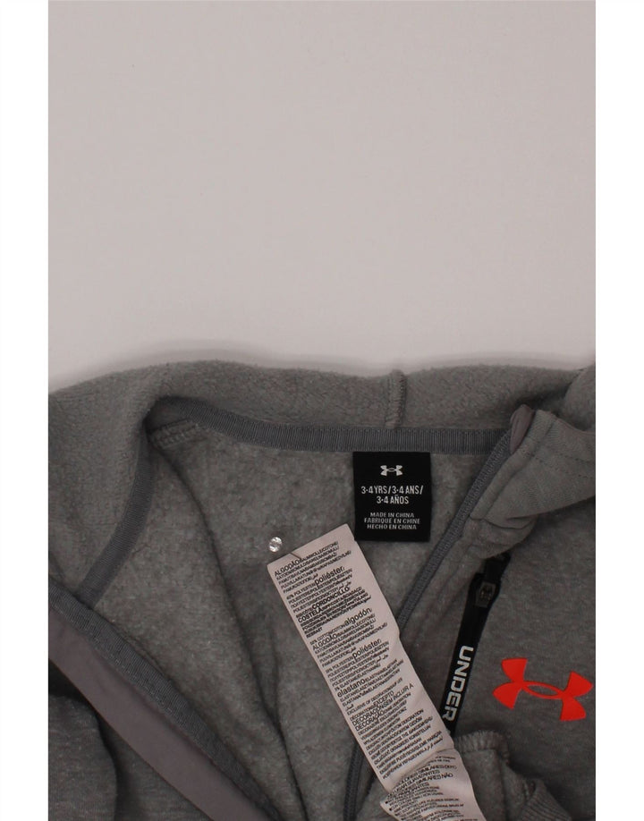 Pulover cu capota cu fermoar pentru baieti UNDER ARMOUR 3-4 ani gri