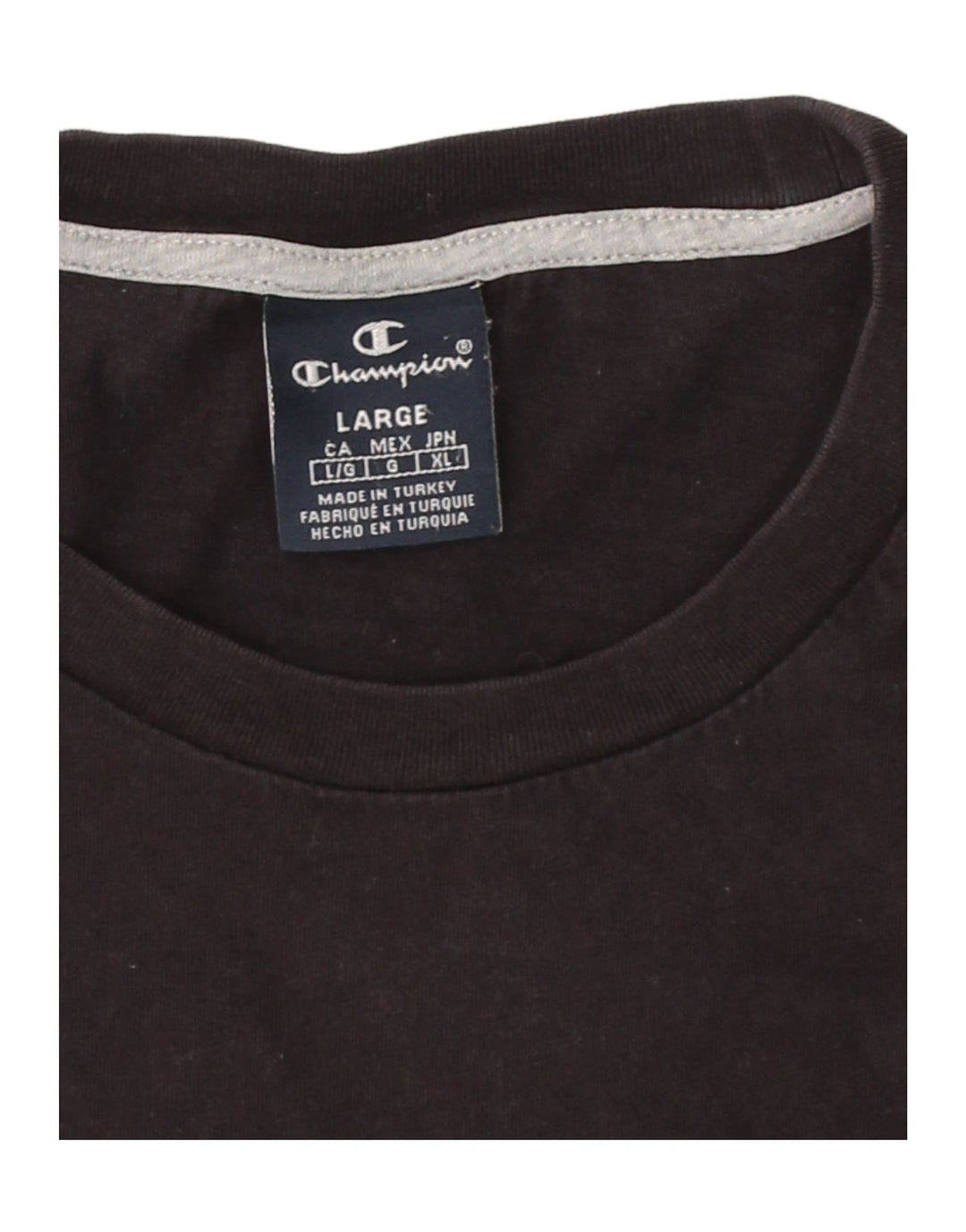 CHAMPION Mens T-Shirt Top Large Black Cotton Vintage Champion and Second-Hand Champion from Messina Hembry 