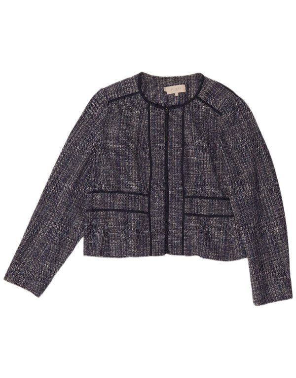 Jachetă Hobbs pentru femei Crop Blazer UK 18 XL bleumarin pete