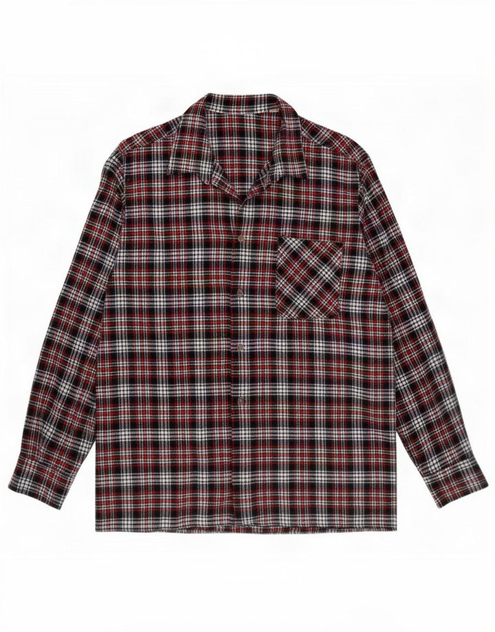 Cămașă Vintage pentru bărbați din flanel Mărimea 43, mare, multicoloră, carouri