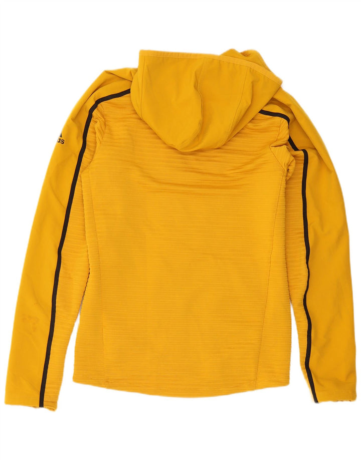 Pulover Adidas pentru bărbați, cu fermoar, din poliester galben mic