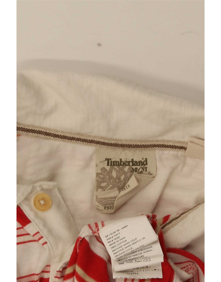 Tricou polo pentru bărbați Timberland, bumbac cu dungi roșii medii