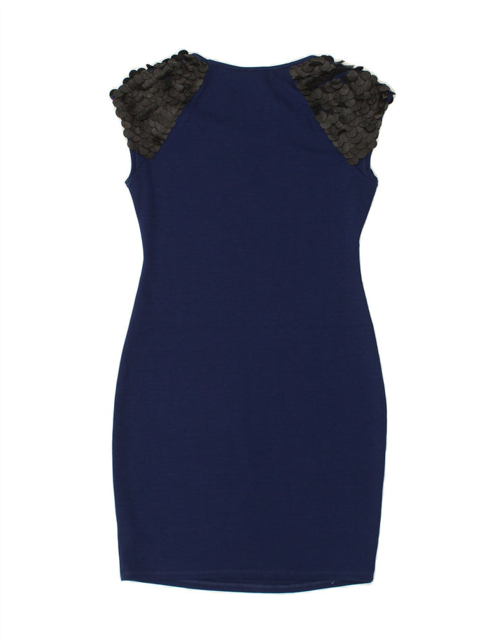 MOSSIMO Womens Bodycon Dress UK 6 XS Navy Blue Colourblock Polyester Vintage Mossimo and Second-Hand Mossimo from Messina Hembry 