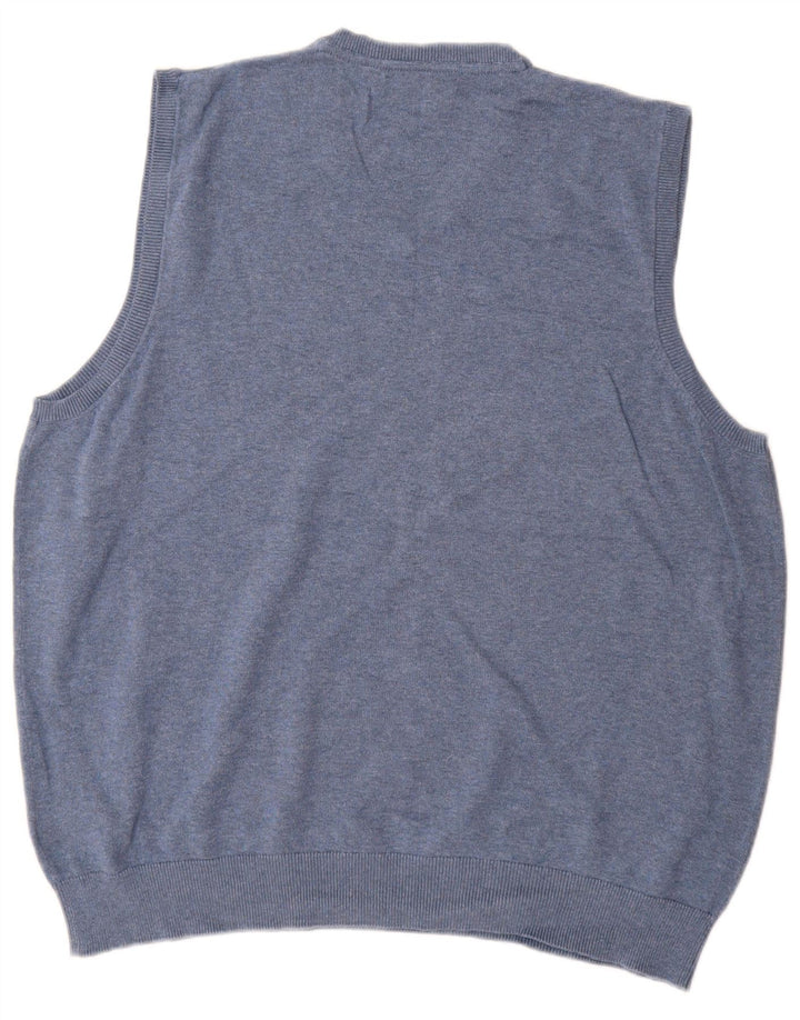 Marks & Spencer Mens Vest Tank Top XL Blue Bumbac