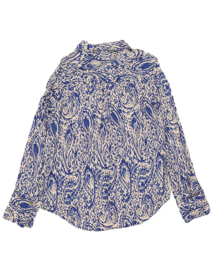 Cămașă pentru femei Zara UK 14 Medium Blue Paisley