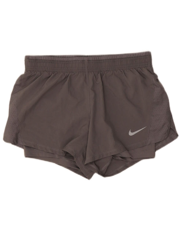 Pantaloni scurți sport Nike Dri Fit pentru femei UK 10 Small Gri